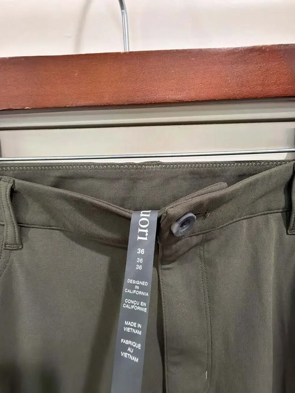 Vuori Meta Pant Olive Green Size 36